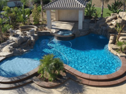 aerial view of the swimming pool